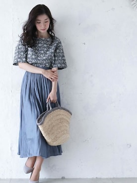 「cawaii（カワイイ）のアイテム」を使った、こじまゆCAWAIIスタッフさん（レディース・155cm）の夏コーディネート