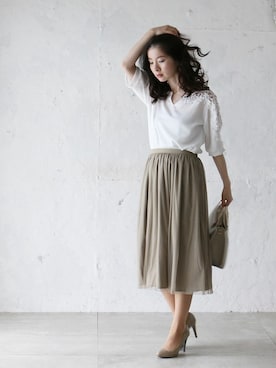 「Cawaii」｜CAWAIIスタッフさん（レディース・155cm）の夏コーディネート