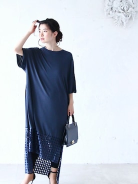 「Cawaii」｜CAWAIIスタッフさん（レディース・155cm）の夏コーディネート