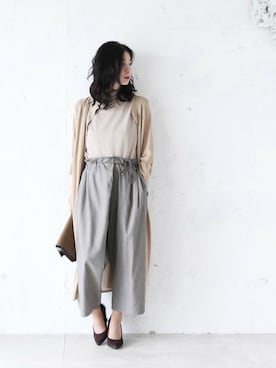 「Cawaii」｜「アイテム（パンツ）」を使った、CAWAIIスタッフさん（レディース・155cm）の秋コーディネート