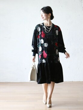 「cawaii（カワイイ）のアイテム（ワンピース）」を使った、こじまゆCAWAIIスタッフさん（レディース・155cm）の秋コーディネート