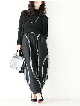 「Cawaii」｜「アイテム（パンツ）」を使った、CAWAIIスタッフさん（レディース・155cm）の秋コーディネート