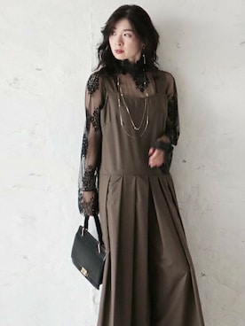 「ベルスリーブ」｜こじまゆCAWAIIスタッフさん（レディース・155cm）の秋コーディネート