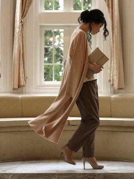 「cawaii（カワイイ）のアイテム（カーディガン/ボレロ）」を使った、CAWAIIスタッフさん（レディース・155cm）の秋コーディネート