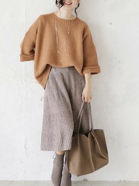 「Cawaii」｜CAWAIIスタッフさん（レディース・155cm）の秋コーディネート