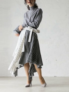 「甘辛mix」｜CAWAIIスタッフさん（レディース・155cm）の秋コーディネート