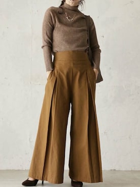 「Cawaii」｜「アイテム（パンツ）」を使った、CAWAIIスタッフさん（レディース・155cm）の秋コーディネート