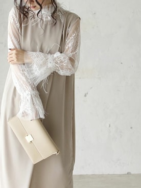 「袖コンシャス」｜CAWAIIスタッフさん（レディース・155cm）の秋コーディネート