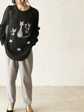 「Cawaii」｜CAWAIIスタッフさん（レディース・155cm）の冬コーディネート