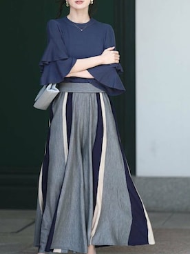 「Cawaii」｜「アイテム（パンツ）」を使った、CAWAIIスタッフさん（レディース・155cm）の冬コーディネート