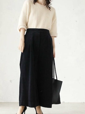 「Cawaii」｜「アイテム（パンツ）」を使った、CAWAIIスタッフさん（レディース・155cm）の冬コーディネート