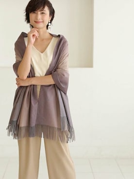 「スヌード」｜CAWAIIスタッフさん（レディース・165cm）の冬コーディネート