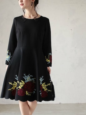「cawaii（カワイイ）のアイテム（ワンピース）」を使った、こじまゆCAWAIIスタッフさん（レディース・155cm）の冬コーディネート