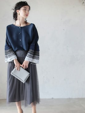 「袖コンシャス」｜CAWAIIスタッフさん（レディース・155cm）の冬コーディネート