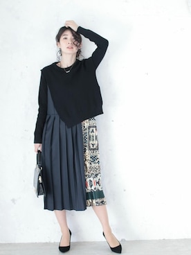 「Cawaii」｜CAWAIIスタッフさん（レディース・155cm）の冬コーディネート