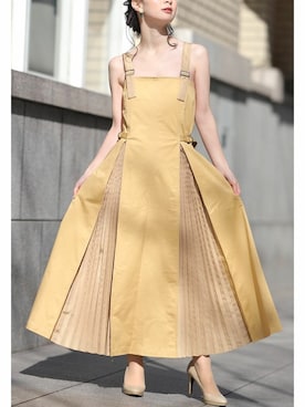 「サロペットスカート」｜CAWAIIスタッフさん（レディース・155cm）の春コーディネート