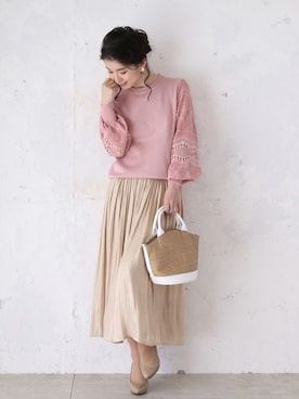 「Cawaii」｜CAWAIIスタッフさん（レディース・155cm）の春コーディネート