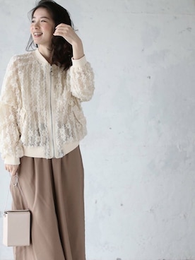 「Cawaii」｜CAWAIIスタッフさん（レディース・155cm）の春コーディネート