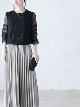 「cawaii（カワイイ）のアイテム」を使った、こじまゆCAWAIIスタッフさん（レディース・155cm）の春コーディネート