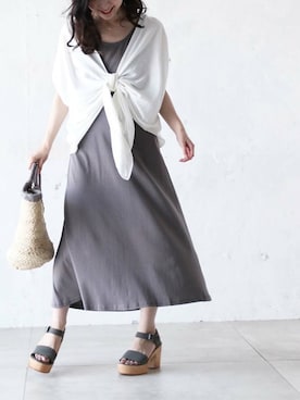 「プラットフォーム」｜こじまゆCAWAIIスタッフさん（レディース・155cm）の春コーディネート