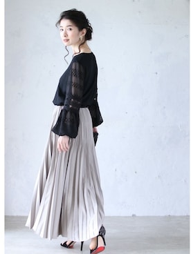 「cawaii（カワイイ）のアイテム」を使った、こじまゆCAWAIIスタッフさん（レディース・155cm）の春コーディネート