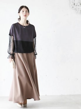 「Cawaii」｜CAWAIIスタッフさん（レディース・155cm）の春コーディネート