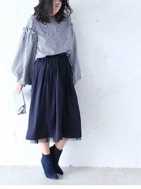 「cawaii（カワイイ）のアイテム」を使った、こじまゆCAWAIIスタッフさん（レディース・155cm）の春コーディネート