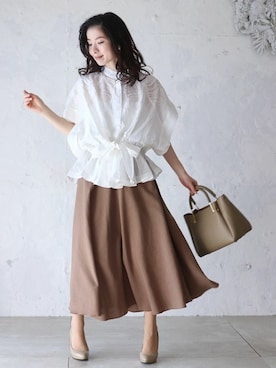 「cawaii（カワイイ）のアイテム」を使った、こじまゆCAWAIIスタッフさん（レディース・155cm）の春コーディネート