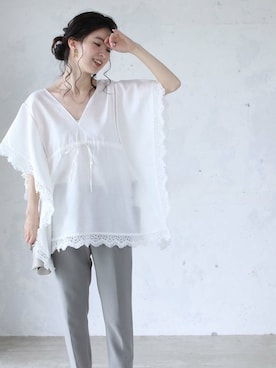 「Cawaii」｜CAWAIIスタッフさん（レディース・155cm）の春コーディネート