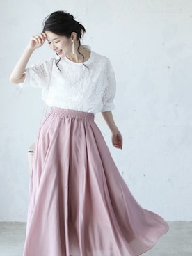 「Cawaii」｜CAWAIIスタッフさん（レディース・155cm）の春コーディネート