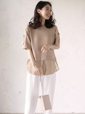 「cawaii（カワイイ）のアイテム」を使った、こじまゆCAWAIIスタッフさん（レディース・155cm）の春コーディネート