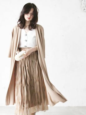 「Cawaii」｜CAWAIIスタッフさん（レディース・155cm）の春コーディネート