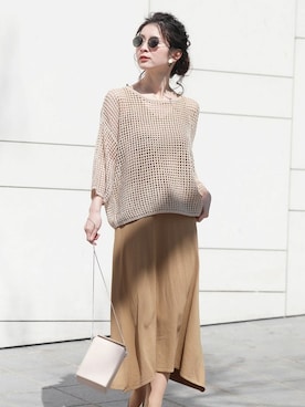 「cawaii（カワイイ）のアイテム（ワンピース）」を使った、CAWAIIスタッフさん（レディース・155cm）の夏コーディネート