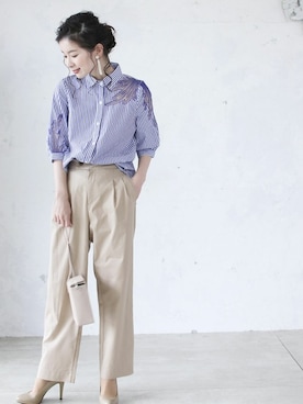 「cawaii（カワイイ）のアイテム」を使った、こじまゆCAWAIIスタッフさん（レディース・155cm）の夏コーディネート