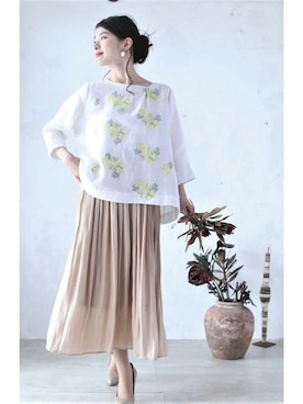 「cawaii（カワイイ）のアイテム」を使った、こじまゆCAWAIIスタッフさん（レディース・155cm）の夏コーディネート