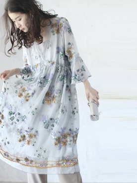 「cawaii（カワイイ）のアイテム（ワンピース）」を使った、CAWAIIスタッフさん（レディース・155cm）の夏コーディネート