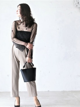 「Cawaii」｜CAWAIIスタッフさん（レディース・155cm）の夏コーディネート