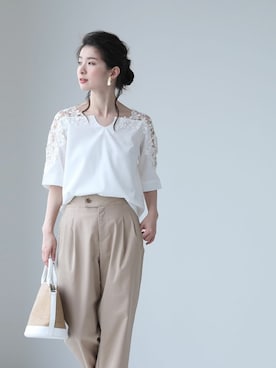 「Cawaii」｜CAWAIIスタッフさん（レディース・155cm）の夏コーディネート