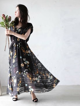 「cawaii（カワイイ）のアイテム（ワンピース）」を使った、CAWAIIスタッフさん（レディース・155cm）の夏コーディネート