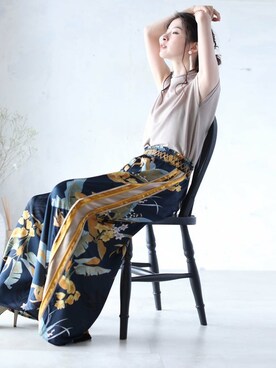 「Cawaii」｜「アイテム（パンツ）」を使った、CAWAIIスタッフさん（レディース・155cm）の夏コーディネート