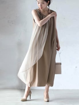 「cawaii（カワイイ）のアイテム（ワンピース）」を使った、CAWAIIスタッフさん（レディース・155cm）の夏コーディネート