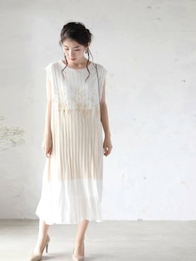 「cawaii（カワイイ）のアイテム（ワンピース）」を使った、CAWAIIスタッフさん（レディース・155cm）の夏コーディネート