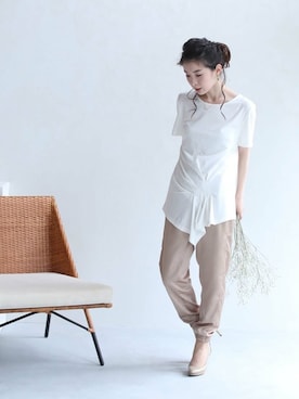 「cawaii（カワイイ）のアイテム」を使った、こじまゆCAWAIIスタッフさん（レディース・155cm）の夏コーディネート