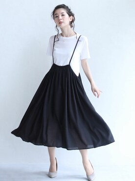 「cawaii（カワイイ）のアイテム（ワンピース）」を使った、CAWAIIスタッフさん（レディース・155cm）の夏コーディネート