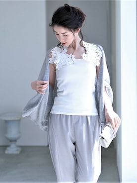 「cawaii（カワイイ）のアイテム」を使った、こじまゆCAWAIIスタッフさん（レディース・155cm）の夏コーディネート