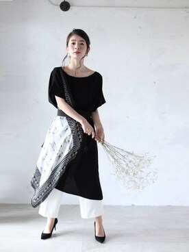 「cawaii（カワイイ）のアイテム（ワンピース）」を使った、CAWAIIスタッフさん（レディース・155cm）の夏コーディネート