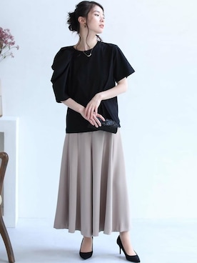 「FRENCH PAVE」｜こじまゆCAWAIIスタッフさん（レディース・155cm）の夏コーディネート