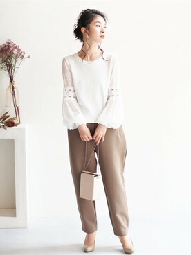 「FRENCH PAVE」｜こじまゆCAWAIIスタッフさん（レディース・155cm）の夏コーディネート