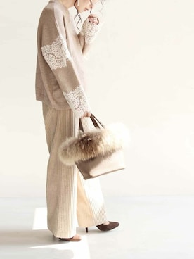 「袖コンシャス」｜CAWAIIスタッフさん（レディース・155cm）の夏コーディネート