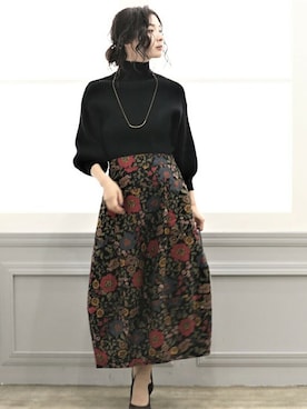 「FRENCH PAVE」｜こじまゆCAWAIIスタッフさん（レディース・155cm）の秋コーディネート